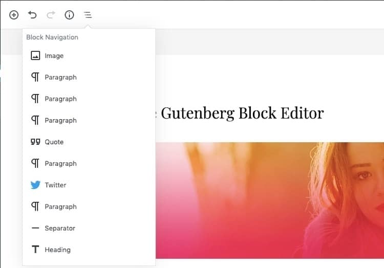 Gutenberg-Block-Navigation