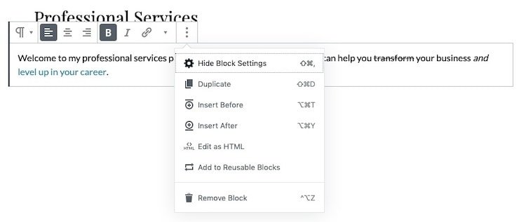 Gutenberg-More-Block-Options