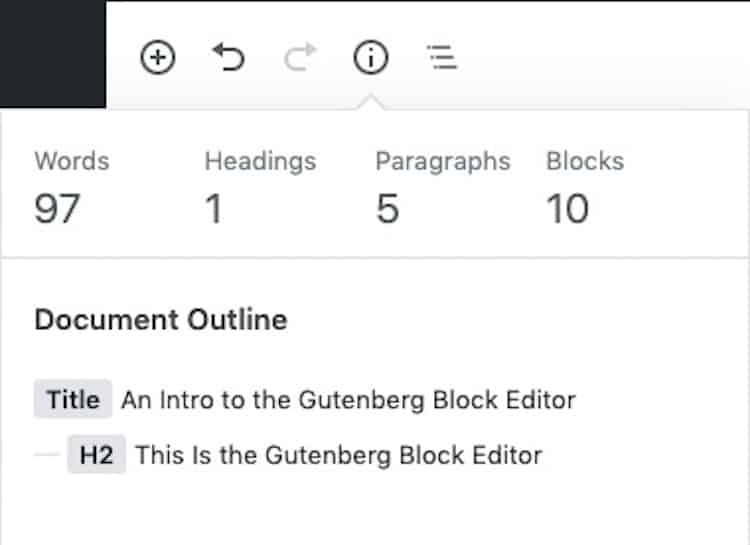 Gutenberg-Toolbar-Info