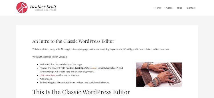 WordPress-Page-Example
