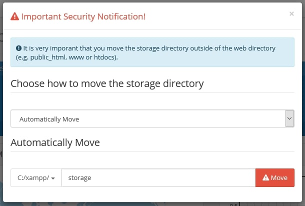move storage directory