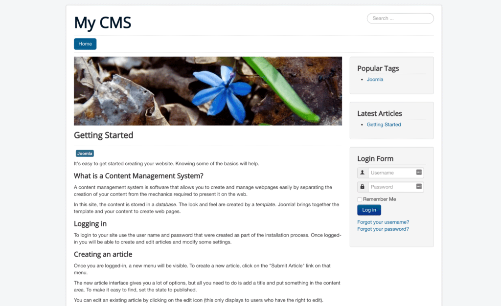 Best CMS: joomla design