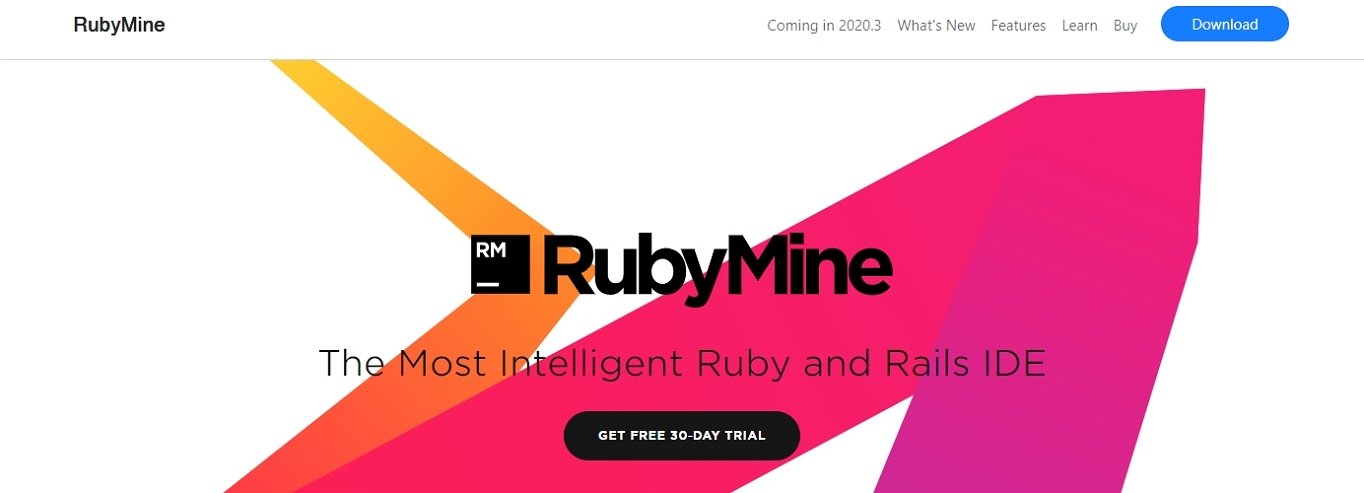 RubyMine IDE website