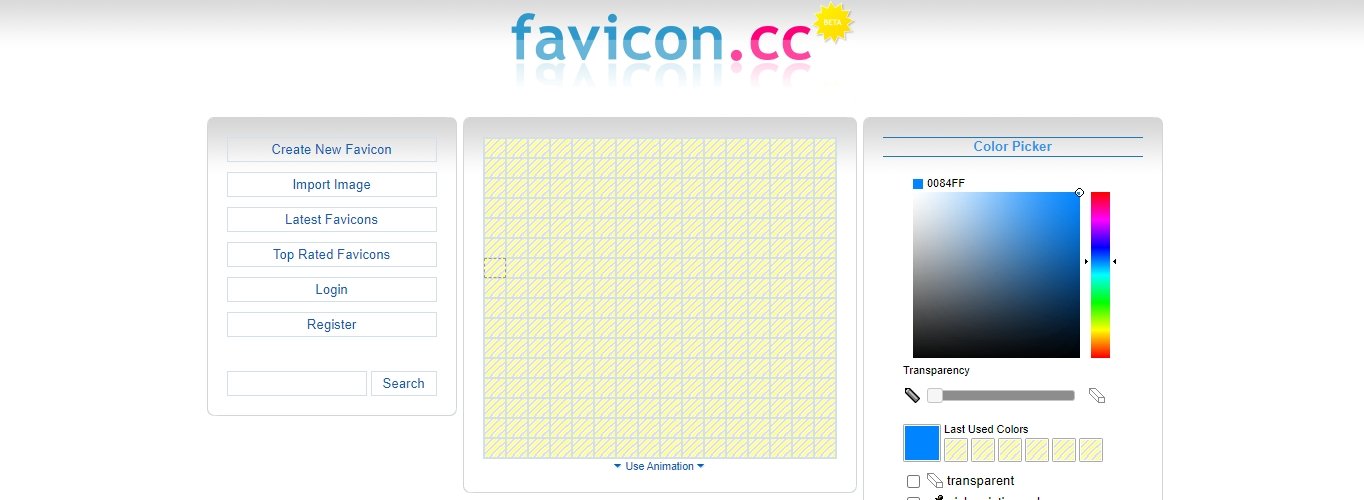 The Favicon.cc website.