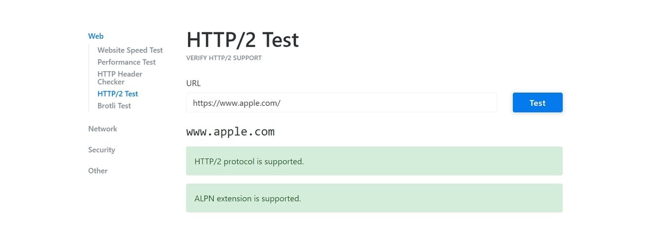 http2 test results