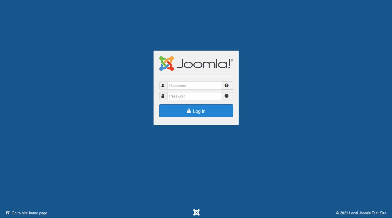 joomla administrator login page