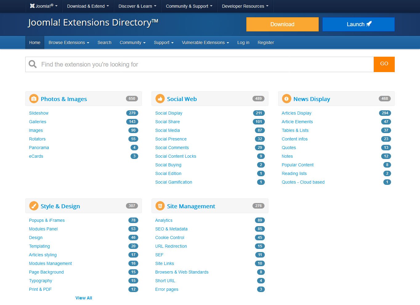 joomla extensions directory