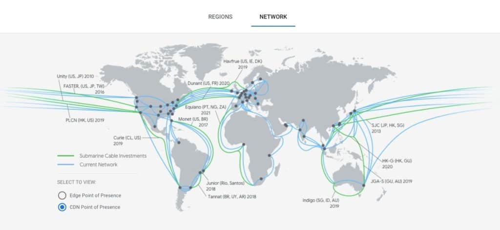 The network for Google Cloud CDN