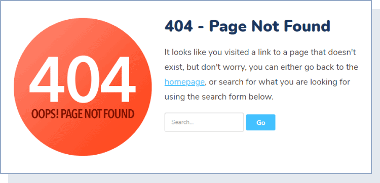 404 page - page not found 