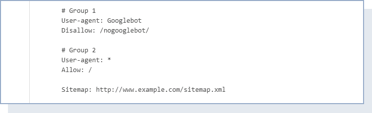 example of a robot.txt file