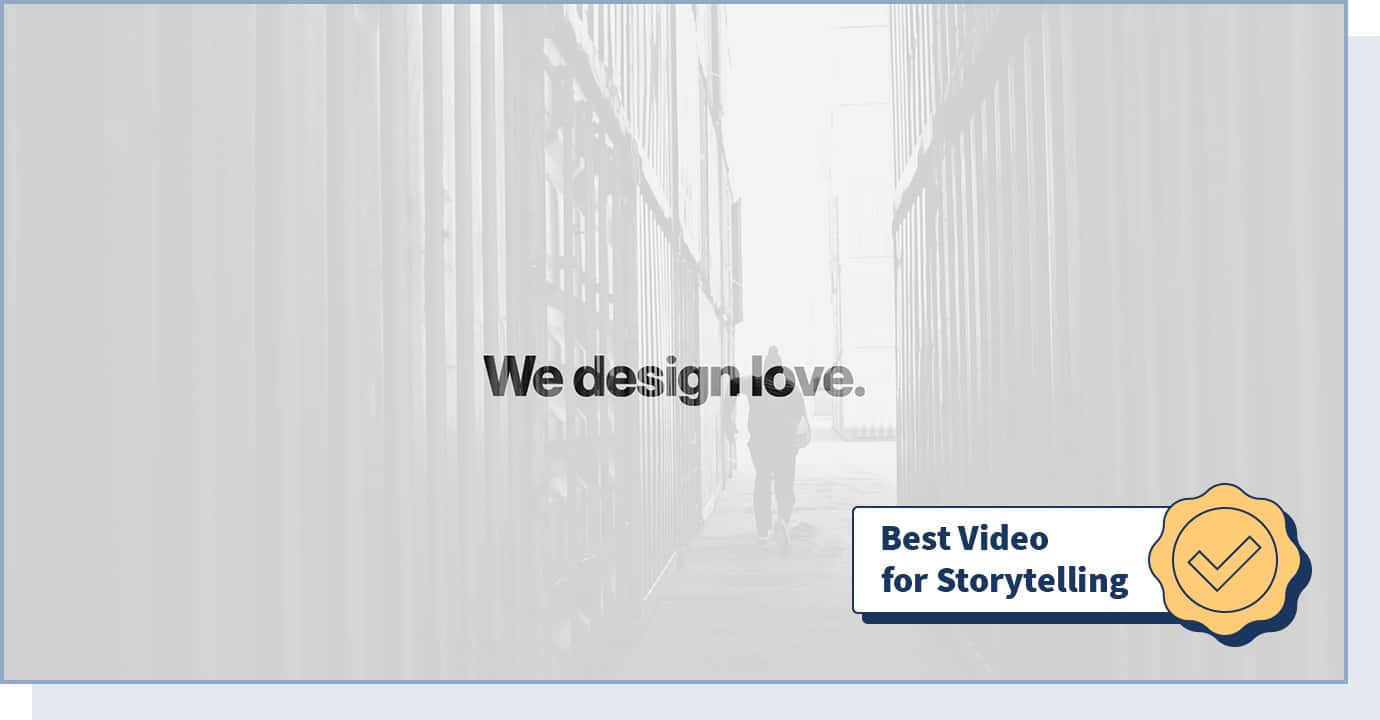 Buero112 website with badge that says "best video for storytelling"