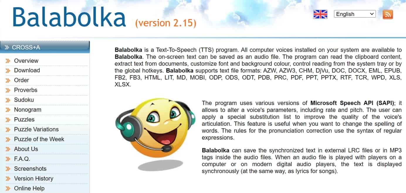 Balabolka text-to-speech software