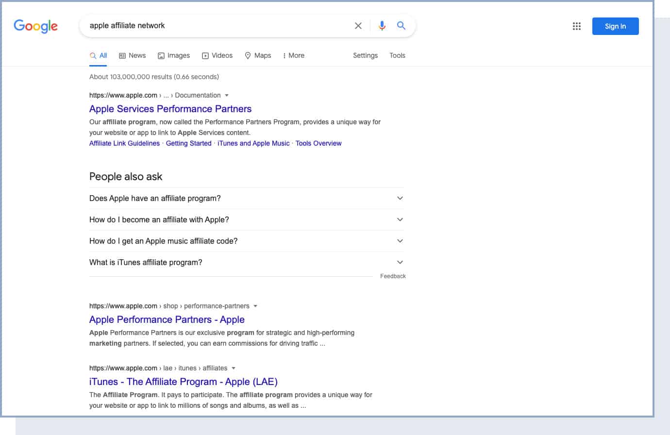 google-search-affiliate-network