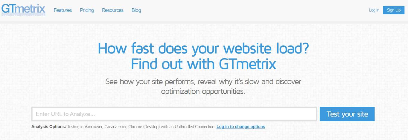 GTMetric homepage