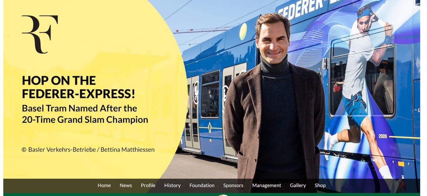 Roger Federer website