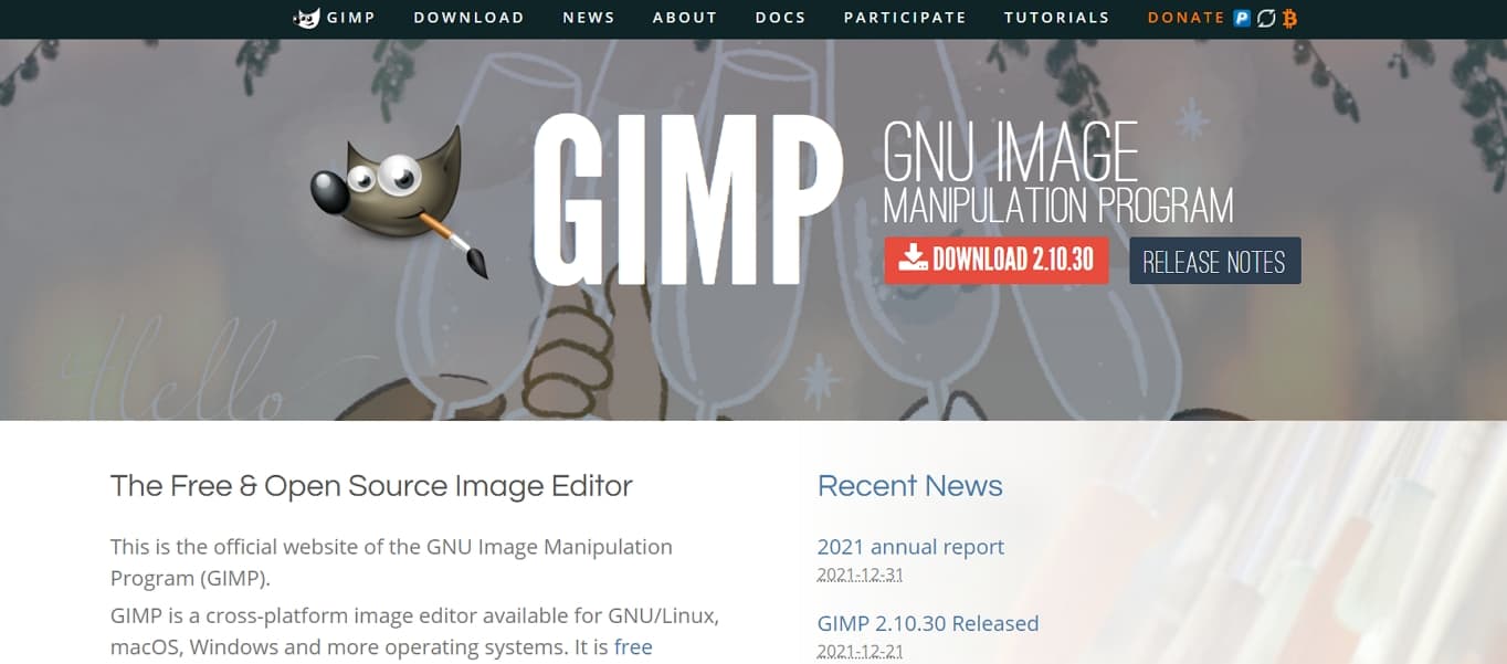 GIMP graphic design software