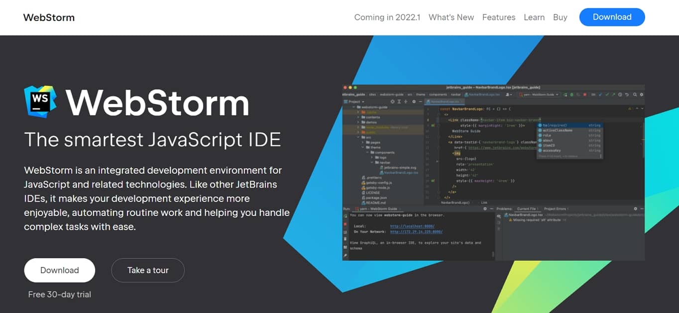 WebStorm IDE website