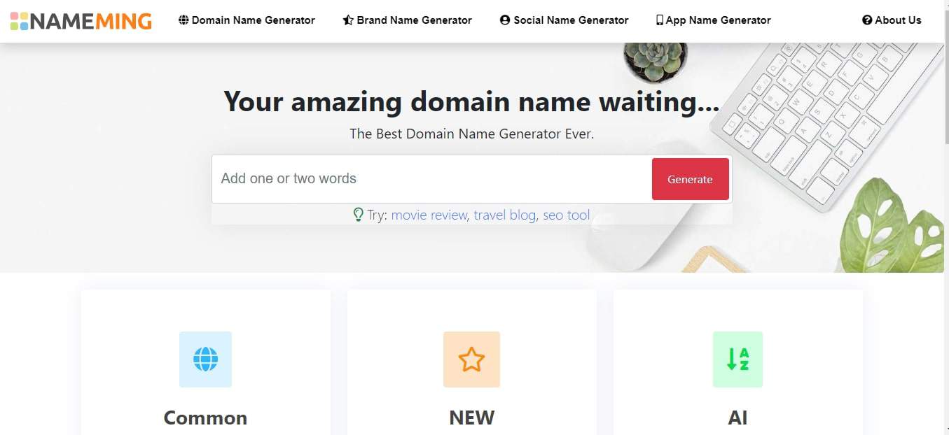 Nameming is one of the best domain generators for granularity.
