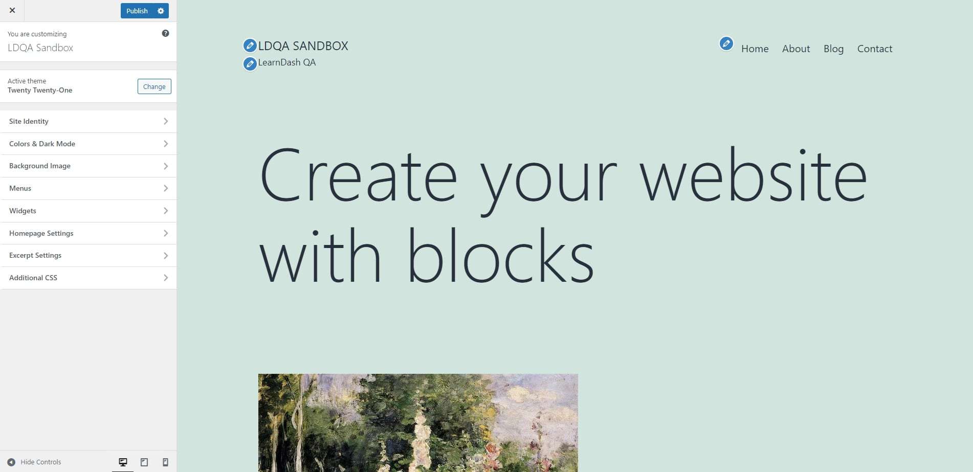 WordPress Customizer offers pre-programmed blocks you can drag onto webpages.