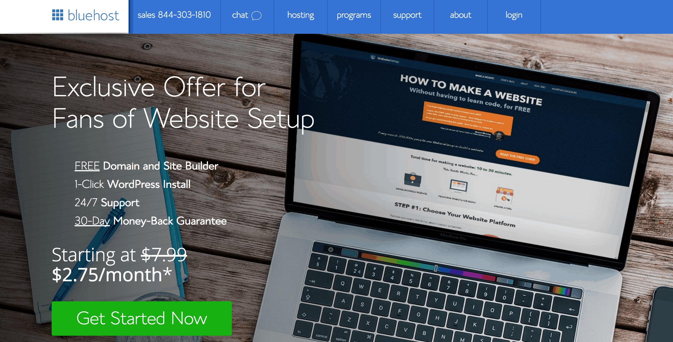 web hosting landing page