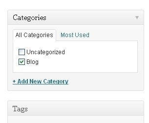 WordPress categories