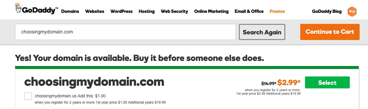 Securing domain name on GoDaddy
