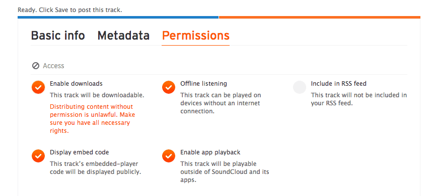 podcast permissions