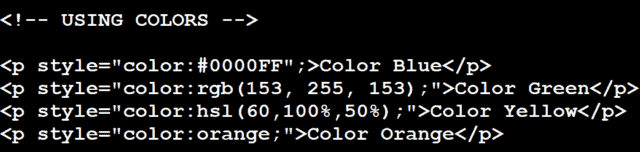 menggunakan warna dalam HTML