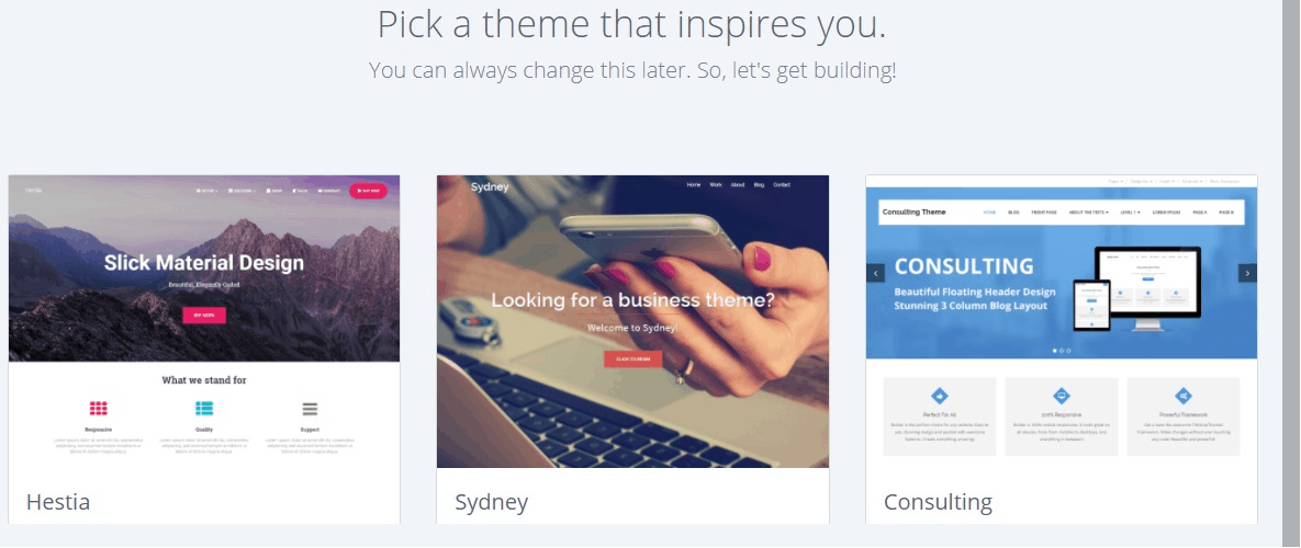 Choosing a theme for WordPress