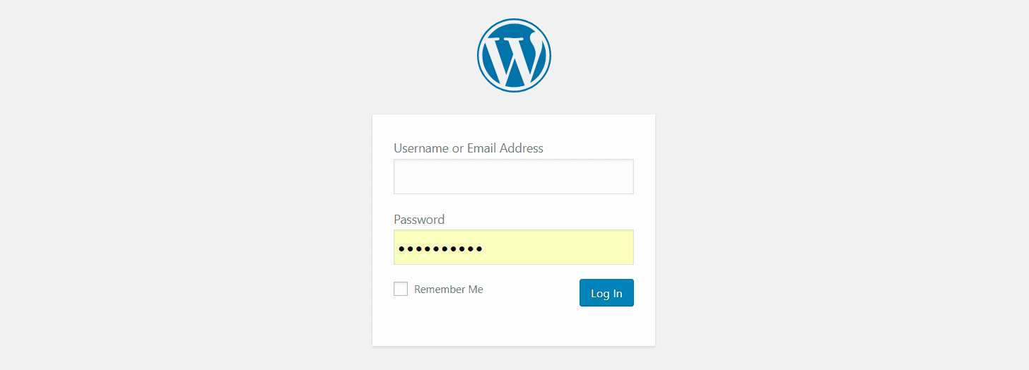 wordpress login