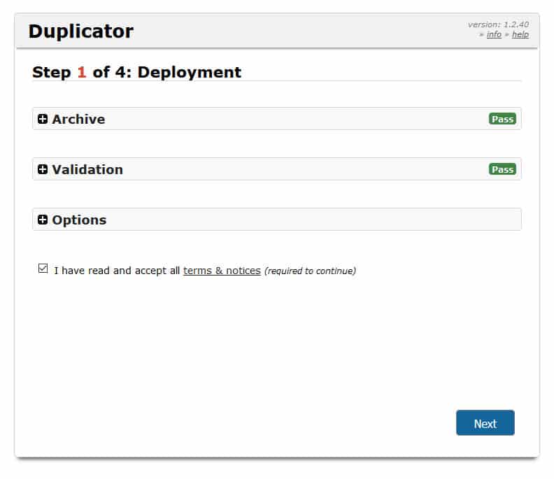  étape de déploiement du duplicateur 1