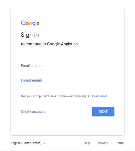 Signin to your Google account