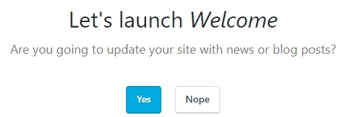 WordPress Setup - Let's Launch Welcome