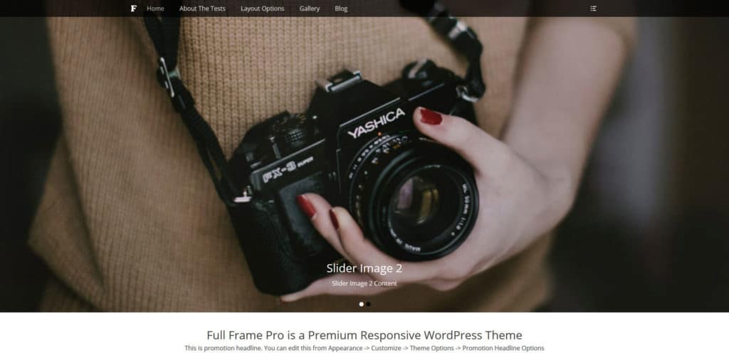 full frame wordpress theme