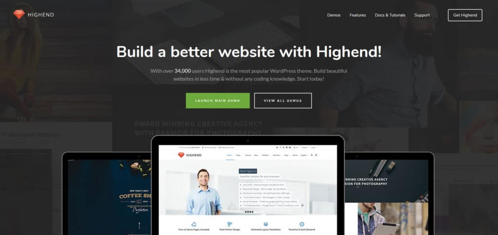 highend multi purpose wordpress theme