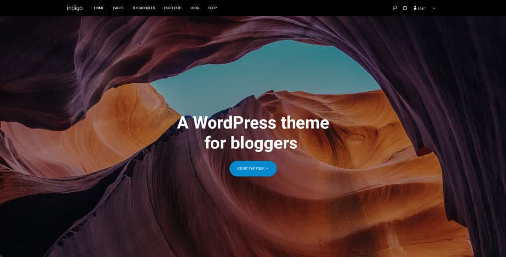 indigo customizable wordpress theme