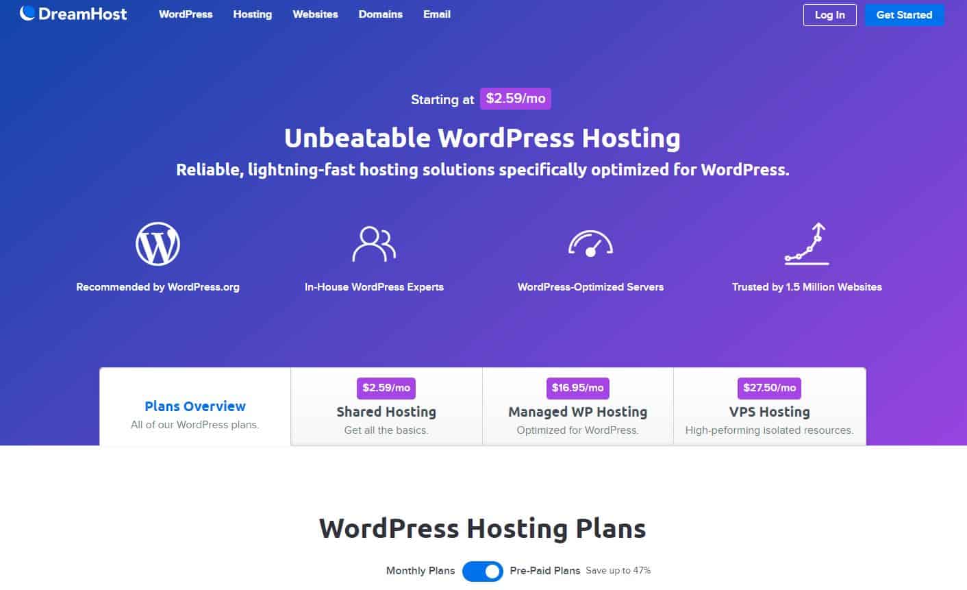 DreamHost WordPress Hosting