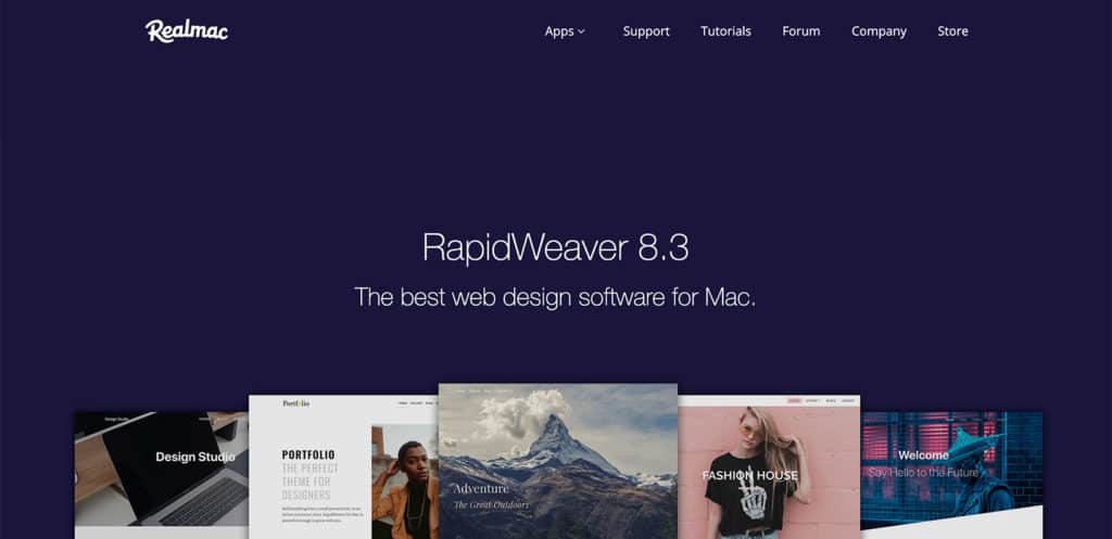 rapidweaver sample websites