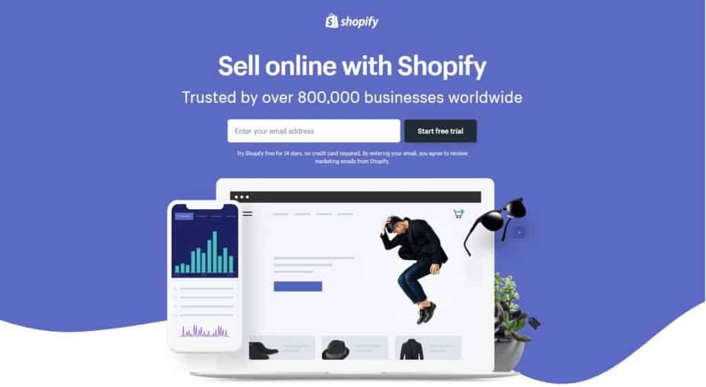 Shopify homepage