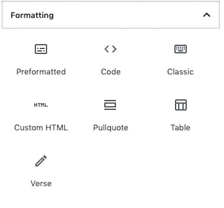 Formatting-Blocks