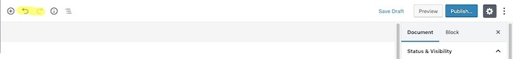 Gutenberg-Toolbar-Undo