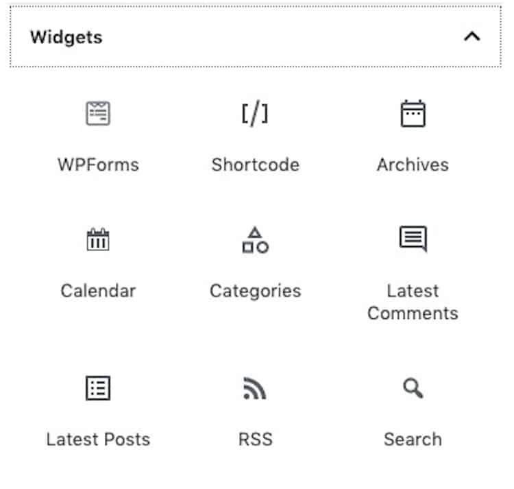 Widgets-Blocks