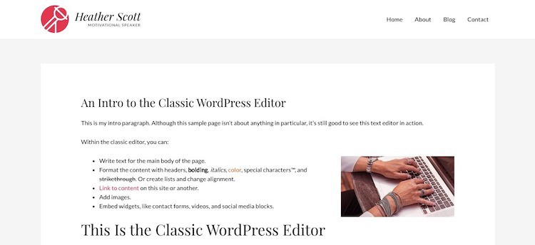 WordPress-Page-Example