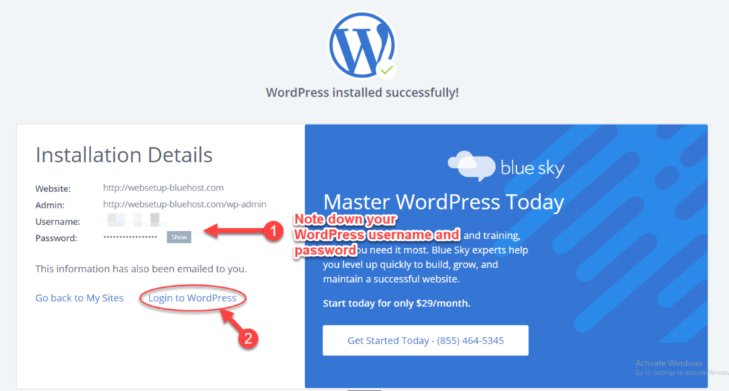 How To Install Wordpress On Bluehost Step By Step Websitesetup Org Images, Photos, Reviews