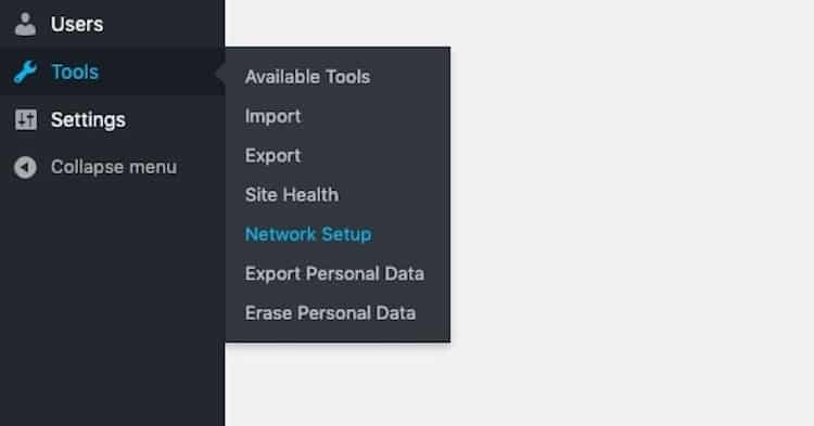 Tools Network Setup