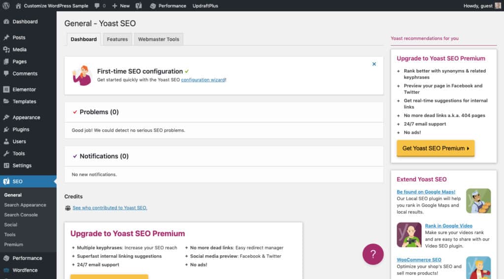 Yoast SEO Settings