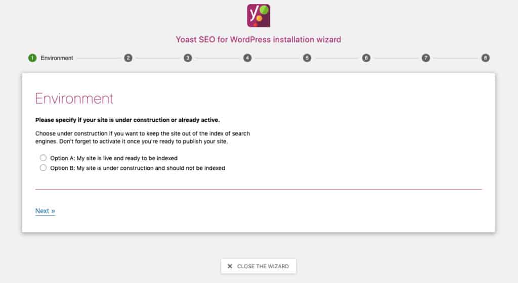 Yoast SEO Wizard