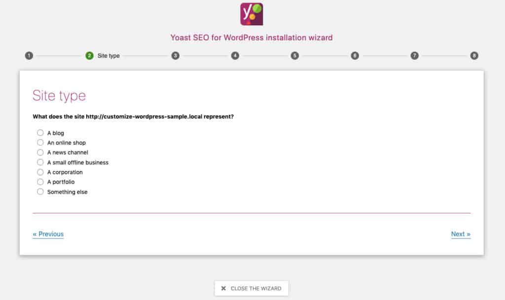 Yoast - Site Type