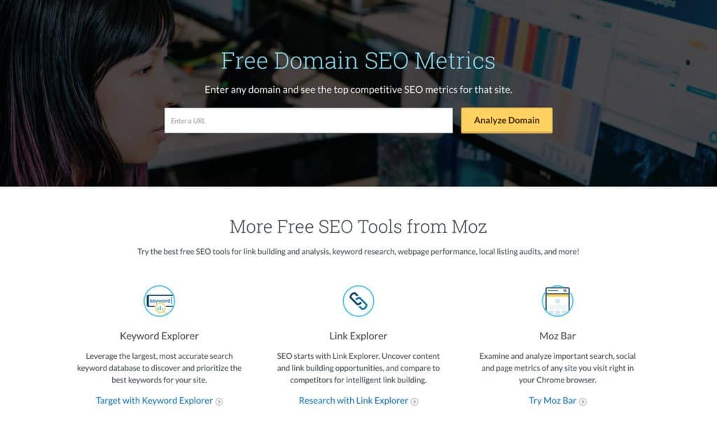 Moz offers free tools to give visitors an incentive to return to their website.