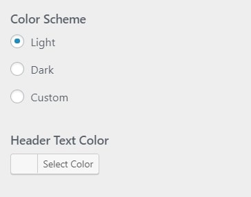 WordPress set colors